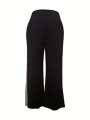 Women's Plus Colorblock Wide Leg Trousers