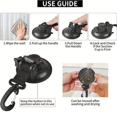 Heavy Duty Suction Cup Anchor with Securing Hook for Camping Tarp