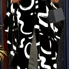 Women's Plus Graffiti Print Wide Leg Trousers