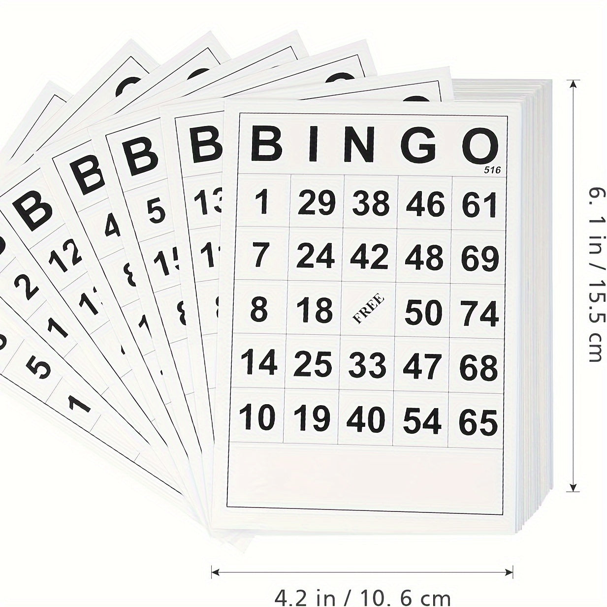 60Pcs Bingo Paper Game Cards Family Bingo Game Card With Unique Numbers