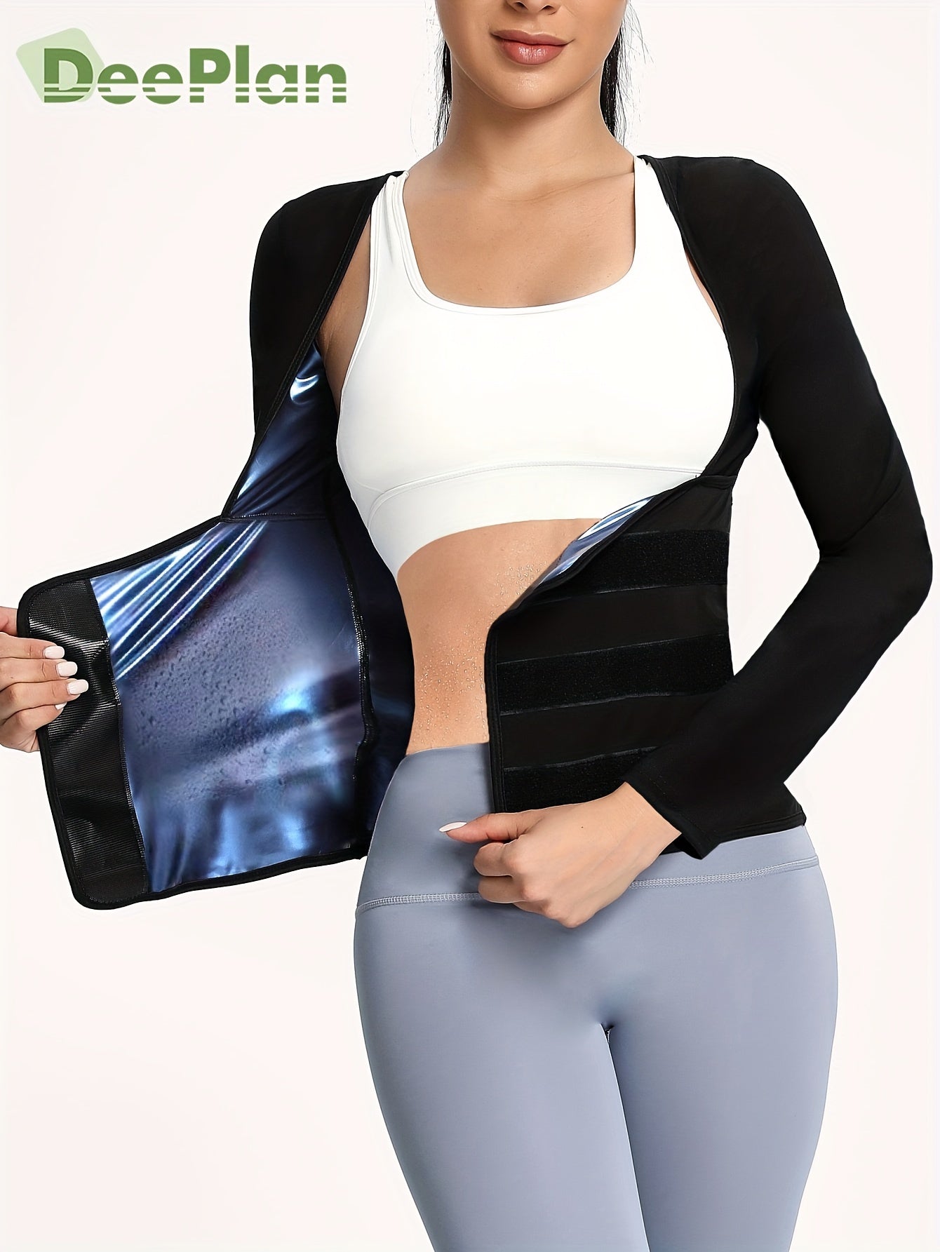 Long Sleeves Sauna Sweat Top Fitness Yoga T-shirt Women's Activewear