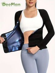 Long Sleeves Sauna Sweat Top Fitness Yoga T-shirt Women's Activewear