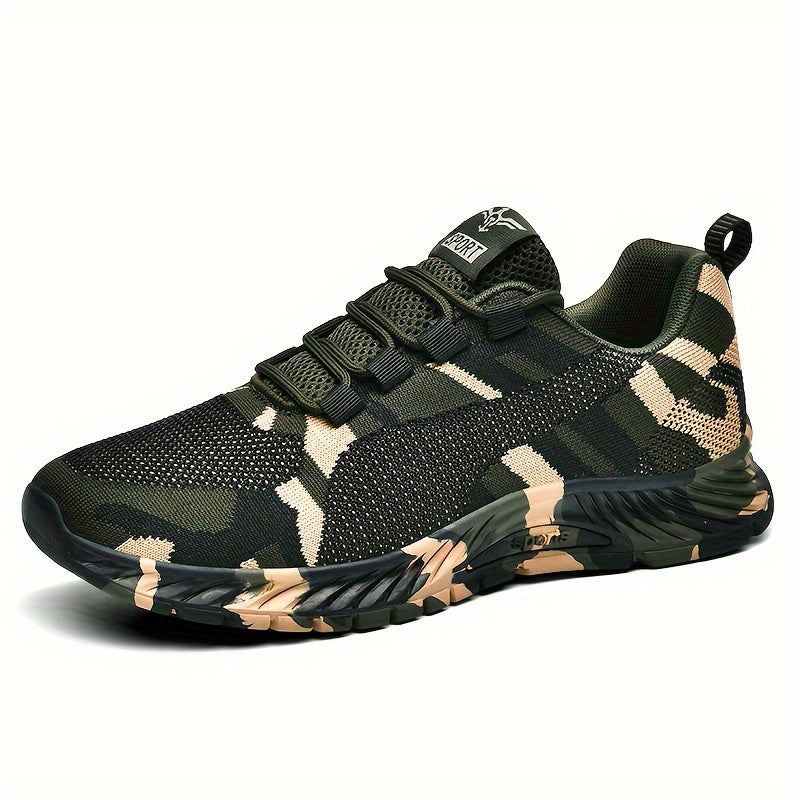 Women's Camo Print Lace-up Running Shoes Breathable Lightweight Sneakers
