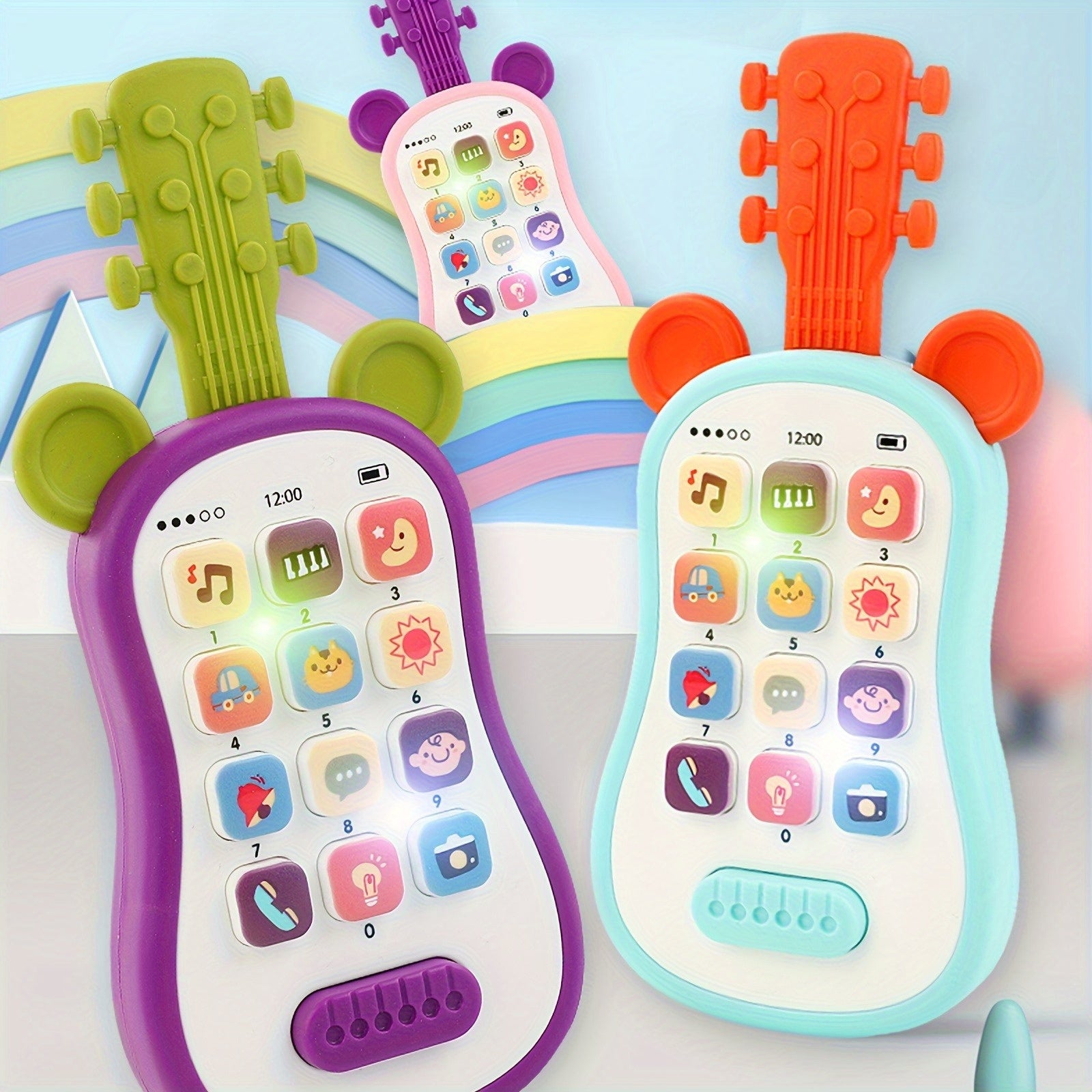 Kids Toy Guitar with Colorful Keys and Storytelling