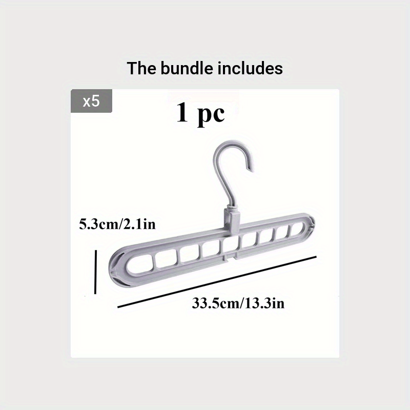 Space Saving Hole Clothes Hanger for Home Dorm and Travel