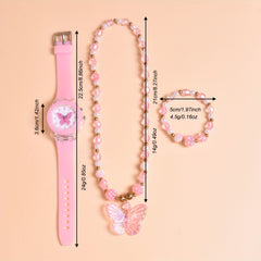 3pcs Set Unicorn Girls Quartz Watch