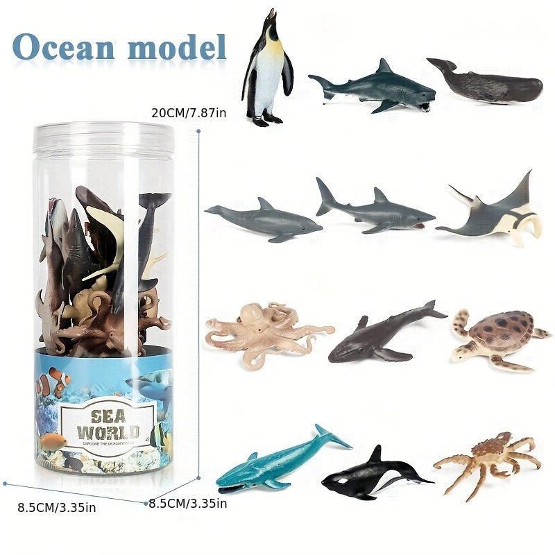 Mini Dinosaur Marine Animal Model Toy Set