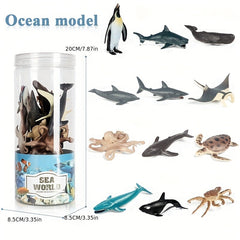 Mini Dinosaur Marine Animal Model Toy Set