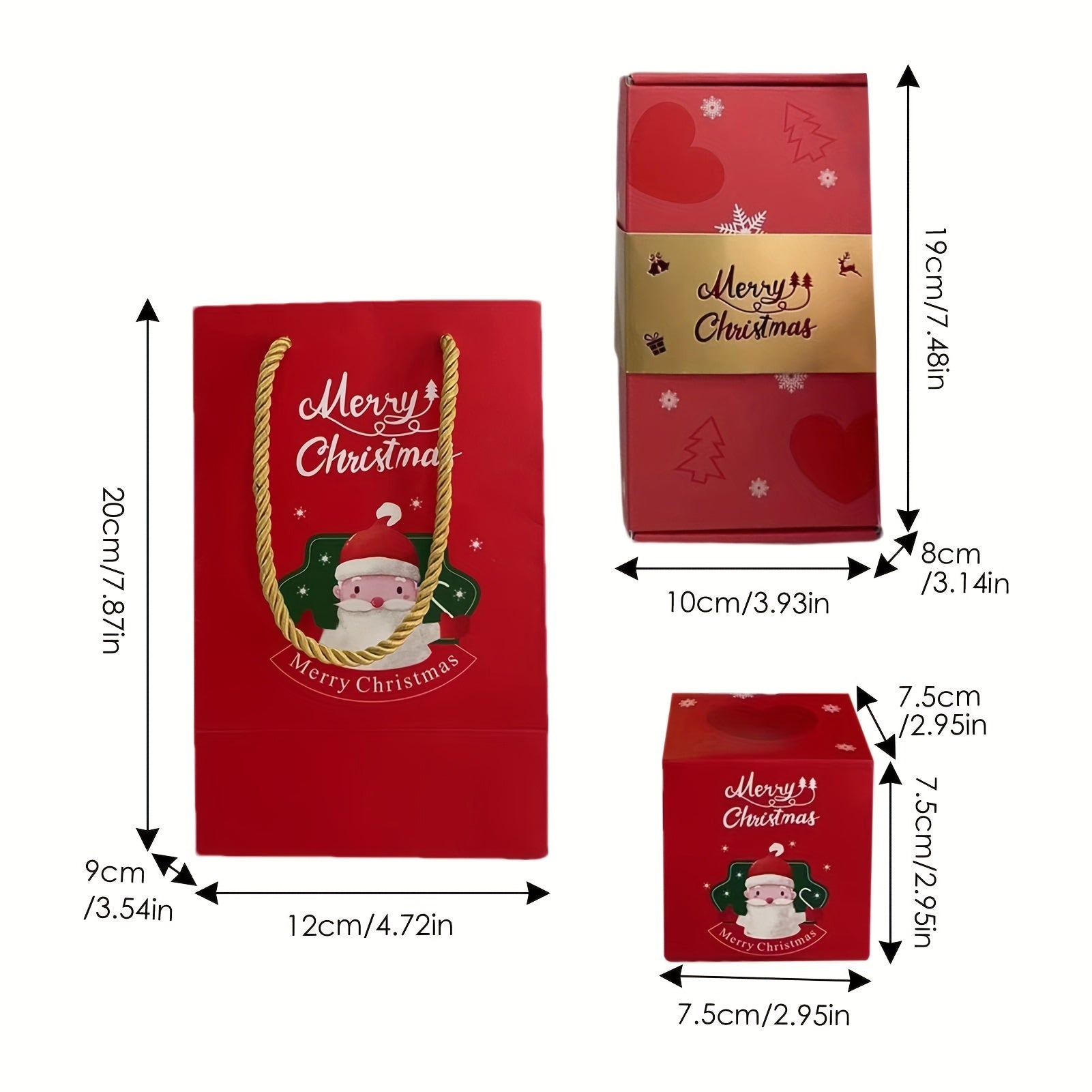 Folding Bouncing Christmas Gift Set w/ Gift Bag & Card