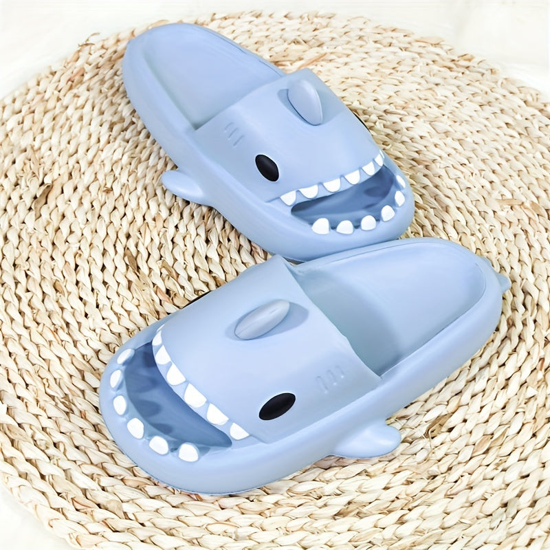 Boy's Shark Slippers Comfy Non Slip Home Shoes For Kids Indoor Activities