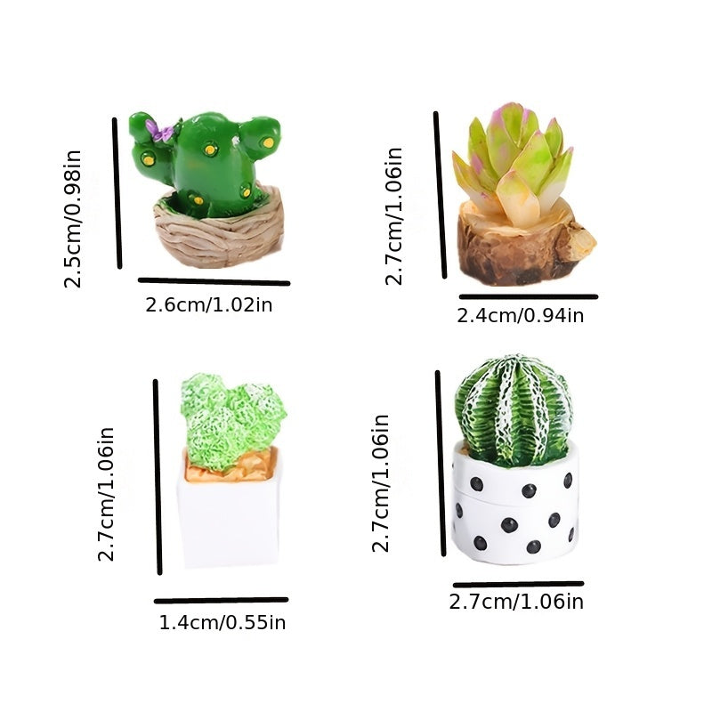Small Potted Cactus Simulation Props Mini Ornaments