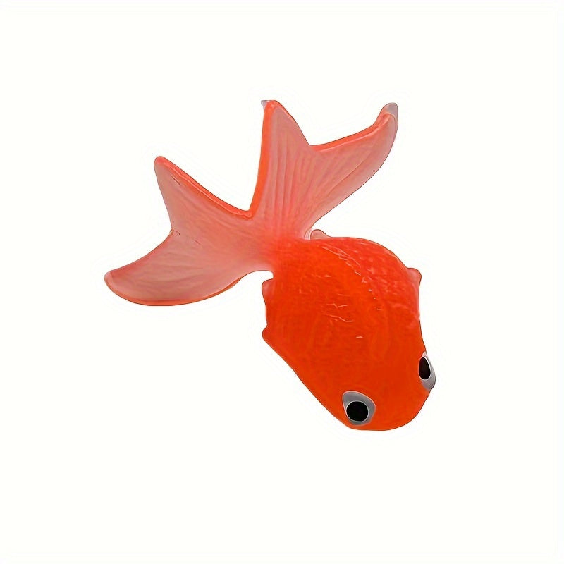 6pcs Large Silicone Goldfish Toys for Kids Fish Tank Decor