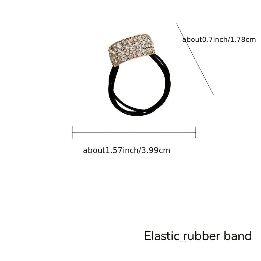 Rhinestone Glitter Ponytail Holder Hair Rope Elastic Hair Tie Band