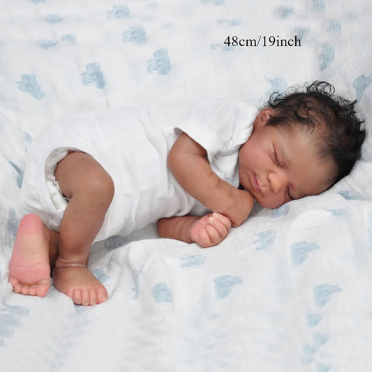 Realistic Reborn Baby Doll Asleep Soft Vinyl & Cloth Body Gift for Girls