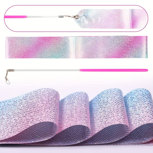 2pcs Sparkling Dance Ribbons for Kids Artistic Dancing Training