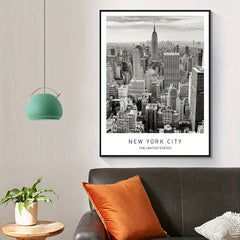 York City Urban View Canvas Painting Sofa Background Decoration