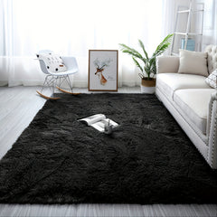 Soft Area Rug Fluffy Non-slip Shag Plush Bedside Tie Dyed Living Room Carpet