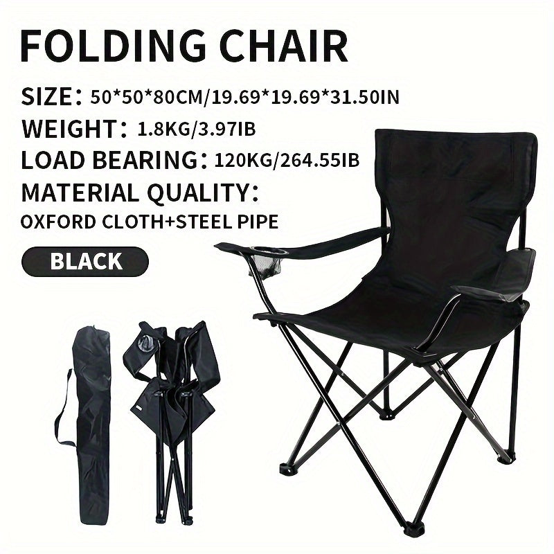 Outdoor Camping Chair with Cup Holder