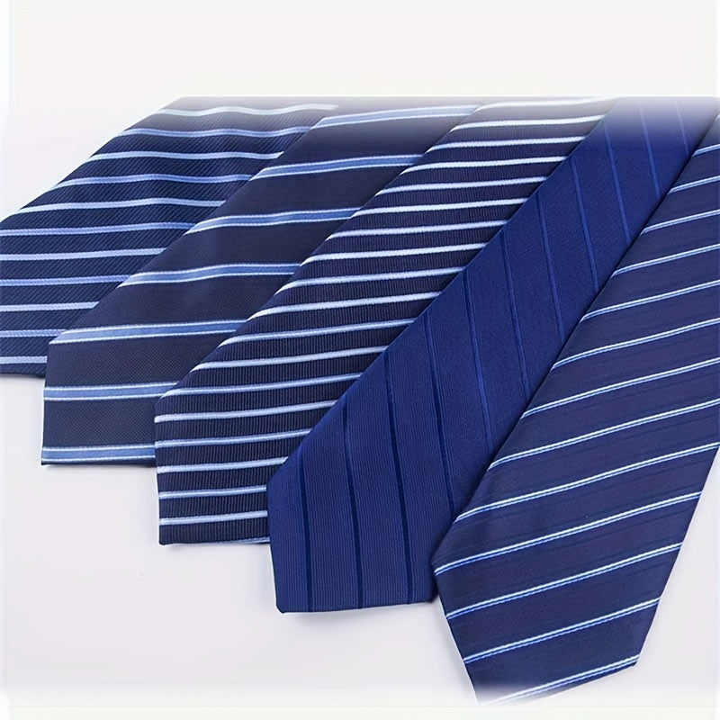 Men's Business Necktie Professional Dress Striped Jacquard Silk