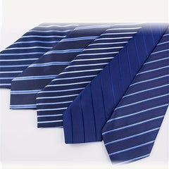 Men's Business Necktie Professional Dress Striped Jacquard Silk