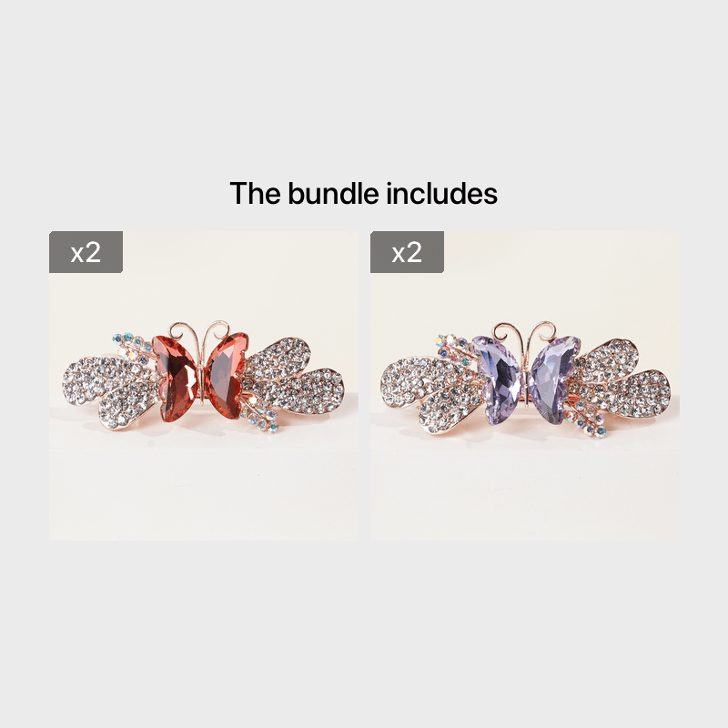 Butterfly Horizontal Clip Lady High End Style Hair Clip Spring Clip