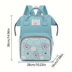 Moms Waterproof Backpack Lightweight with Bear Design