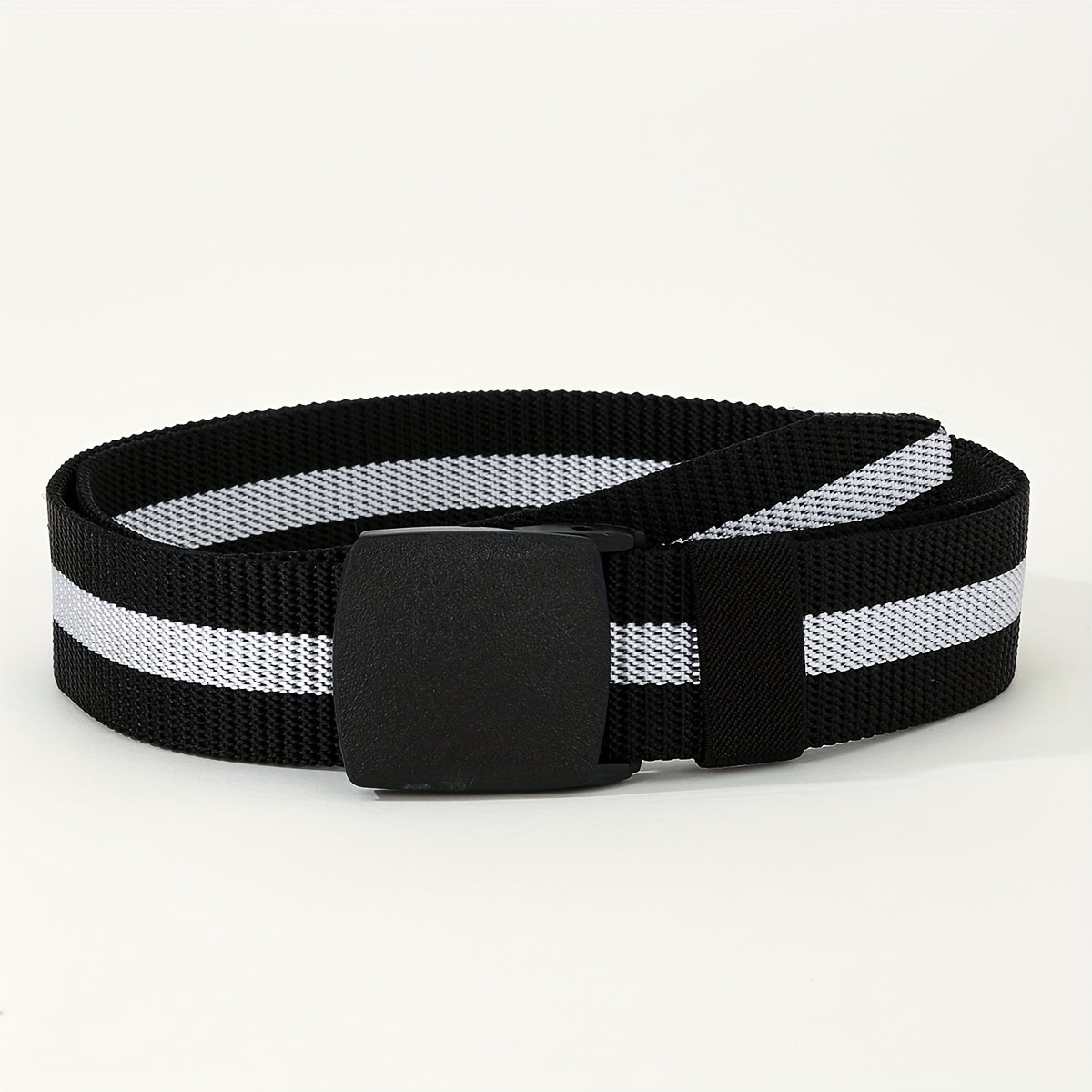 Men's Casual Nylon Leather Belt with Automatic Buckle