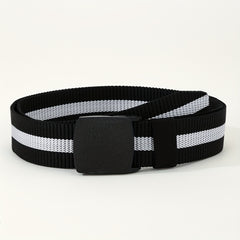 Men's Casual Nylon Leather Belt with Automatic Buckle