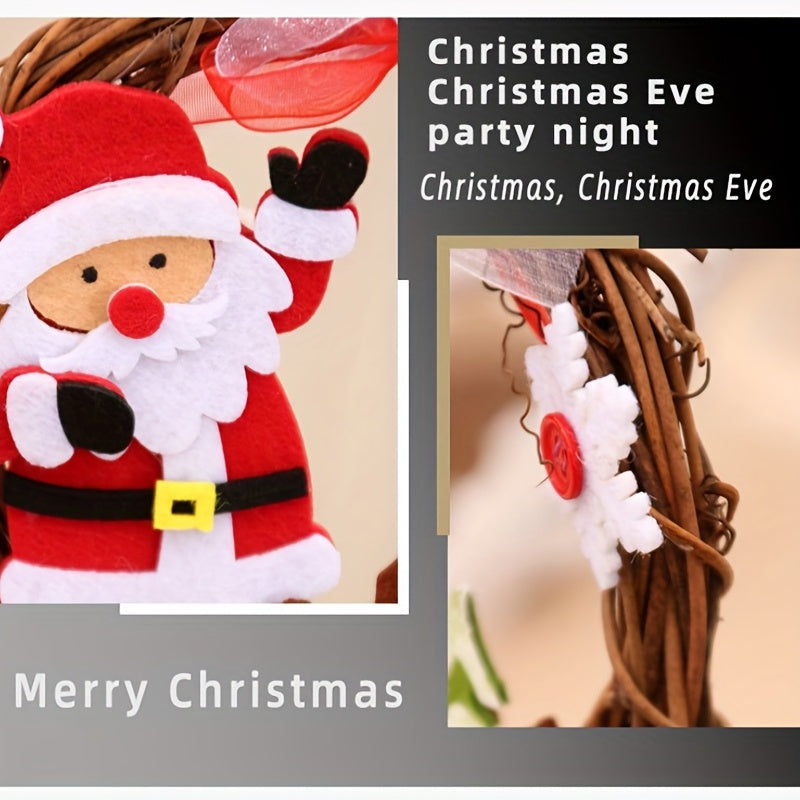 Christmas Santa & Plant Wall Hanging Decoration