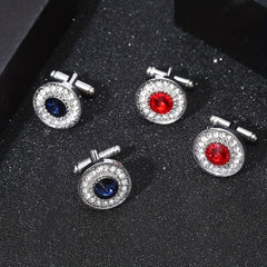 Artificial Diamond Crystal Cufflinks French Cuff