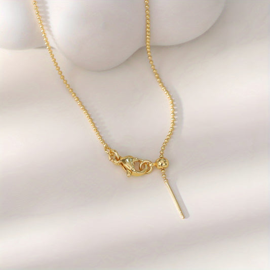 Girl's Classic Golden Titanium Steel Chain Necklace