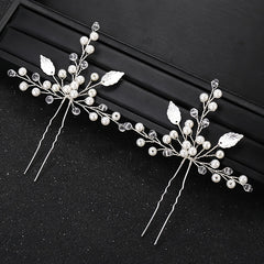 2pcs Women's Rhinestone Wedding Hair Comb Set