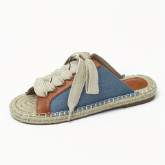 Casual Lace Up Flat Espadrille Sandals