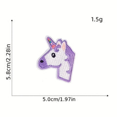 13pcs Rainbow Horse Iron On Patches Embroidered Applique Repair Patch