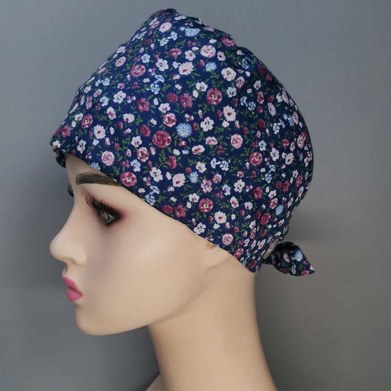 Cotton Elastic Working Hat With Buttons Unisex Beanie Cap