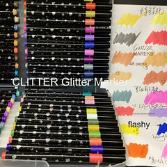 Glitter Marker Pen Water Based Ink Vibrant Colors for Art