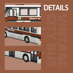 City Bus Model Vehicle Building Block Set Toy Kit