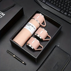 Stainless Steel Vacuum Flask 500ml With 3 Cup Lids