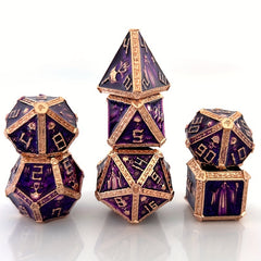 7pcs Wizard Metal Solid Dice for Table Game Entertainment
