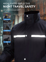 Men's Rain Suit Waterproof Hooded Jacket & Trouser Raincoat Set
