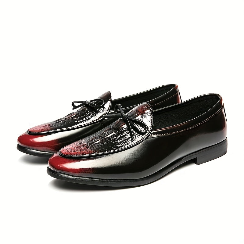Women's Embossed Flat Loafers PU Leather Slip On Casual Walking Shoes