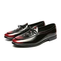 Women's Embossed Flat Loafers PU Leather Slip On Casual Walking Shoes
