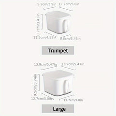 Plastic Food Storage Box With Handle Stackable Fridge Organizer Bins