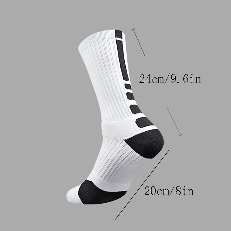 Men's Basketball Socks Comfortable Crew Running Socks
