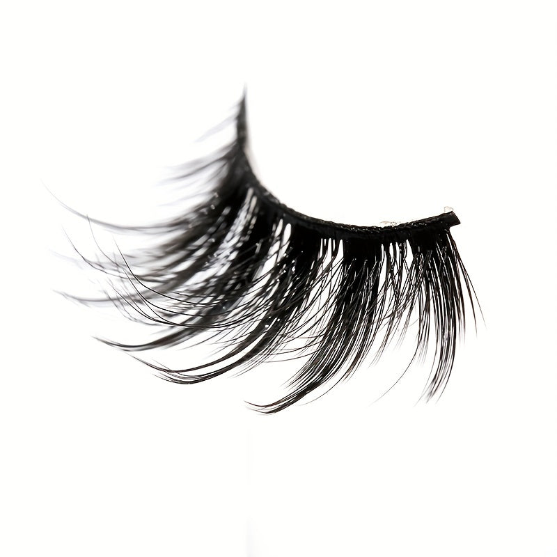 4 Pairs Thick Curly Manga Lashes Criss Cross Band Long False Eyelashes