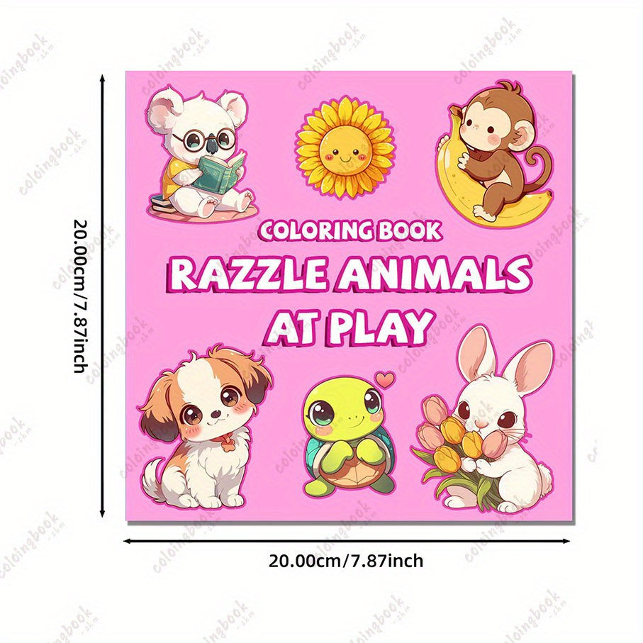 Animal Coloring Book with Story Props for Kids