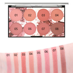 8 Colors Blush Set Natural Redness Matte Pearlescent Skin-friendly