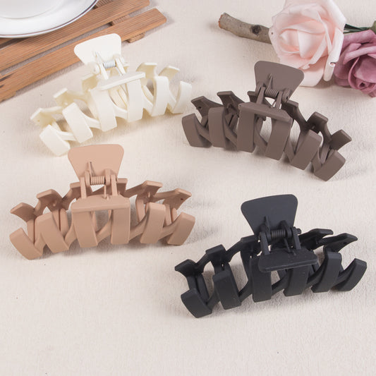 4pcs Solid Hair Claw Clips Large Thickened Grab Clips Hairpin Hair Accessories