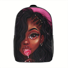 43cm Casual Backpack Cartoon Girl Printing Backpack Student School Bag
