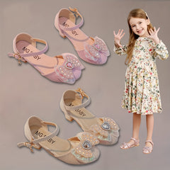Girls Sandals Summer Kids Princess Shoes With Fancy Bow Ties